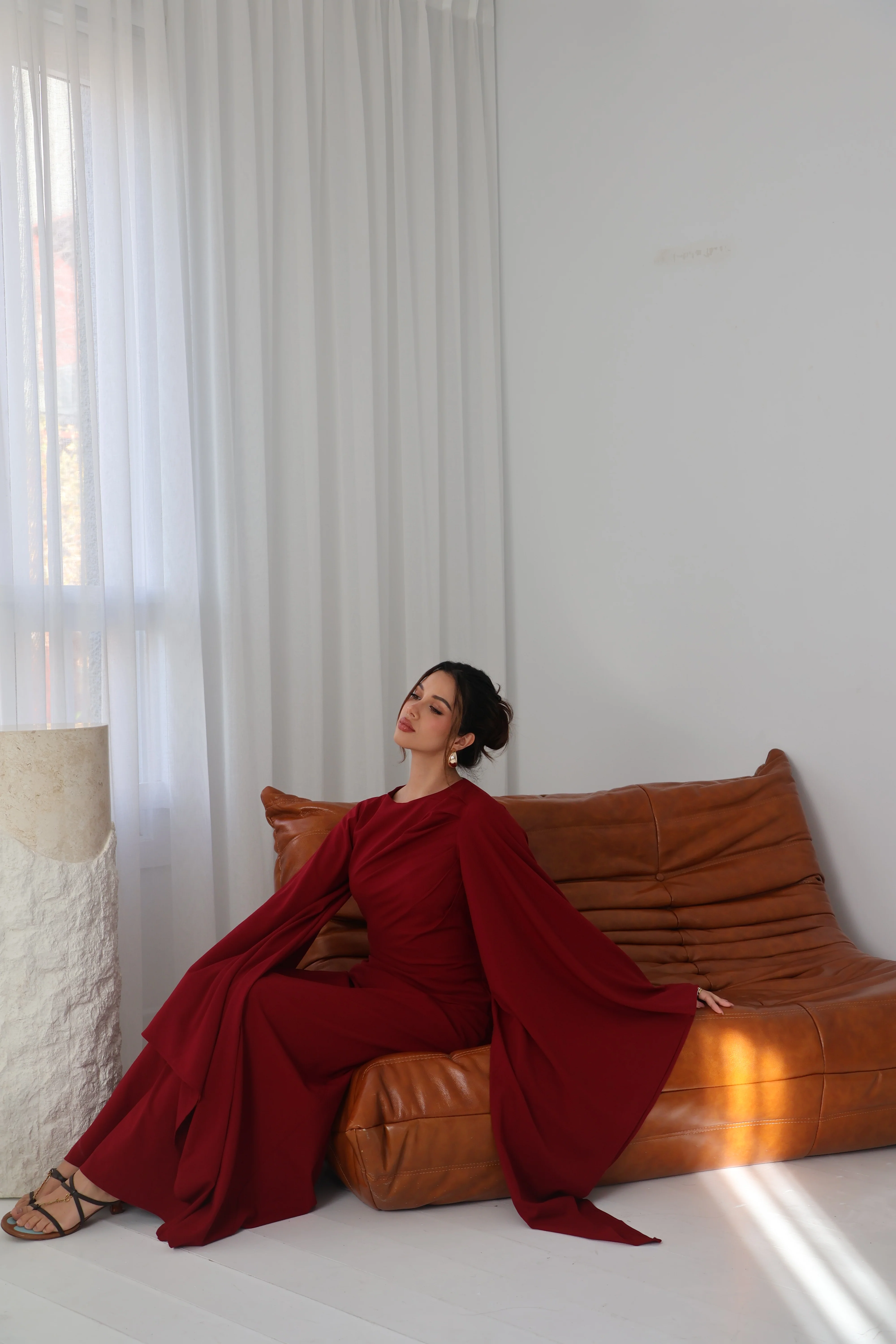 Imani Asym Sleeve Maxi Dress - Image 3