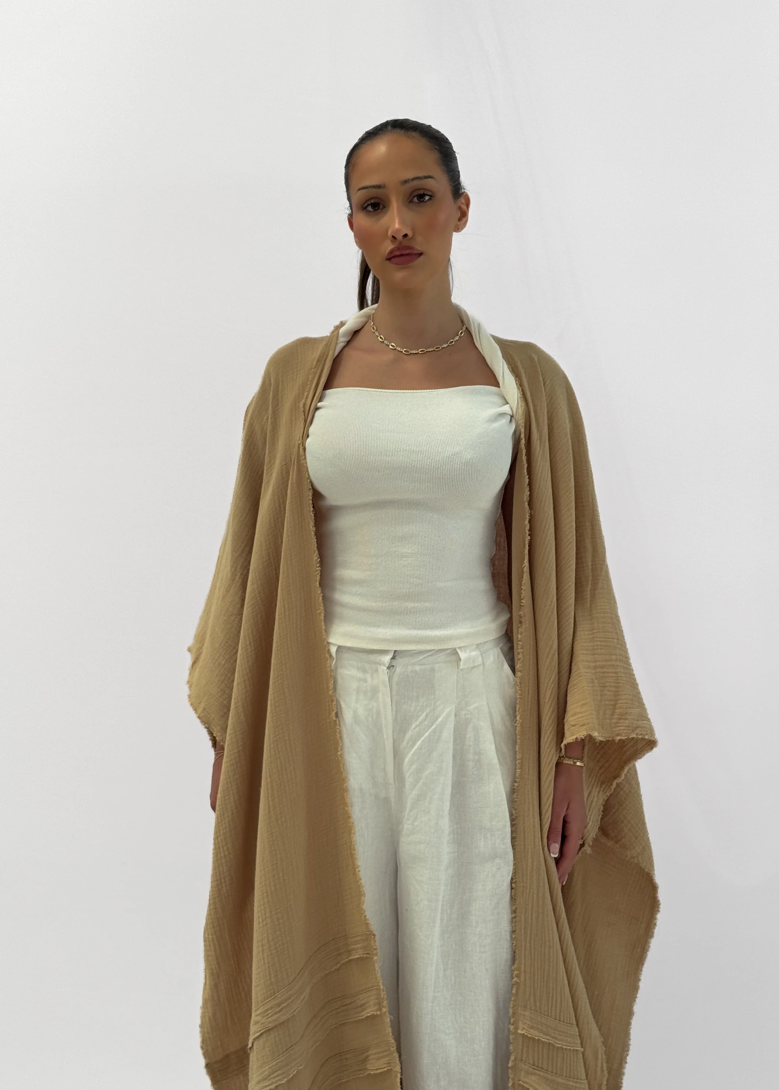 OCEANO COTTON KIMONO - MARIGOLD - Image 4