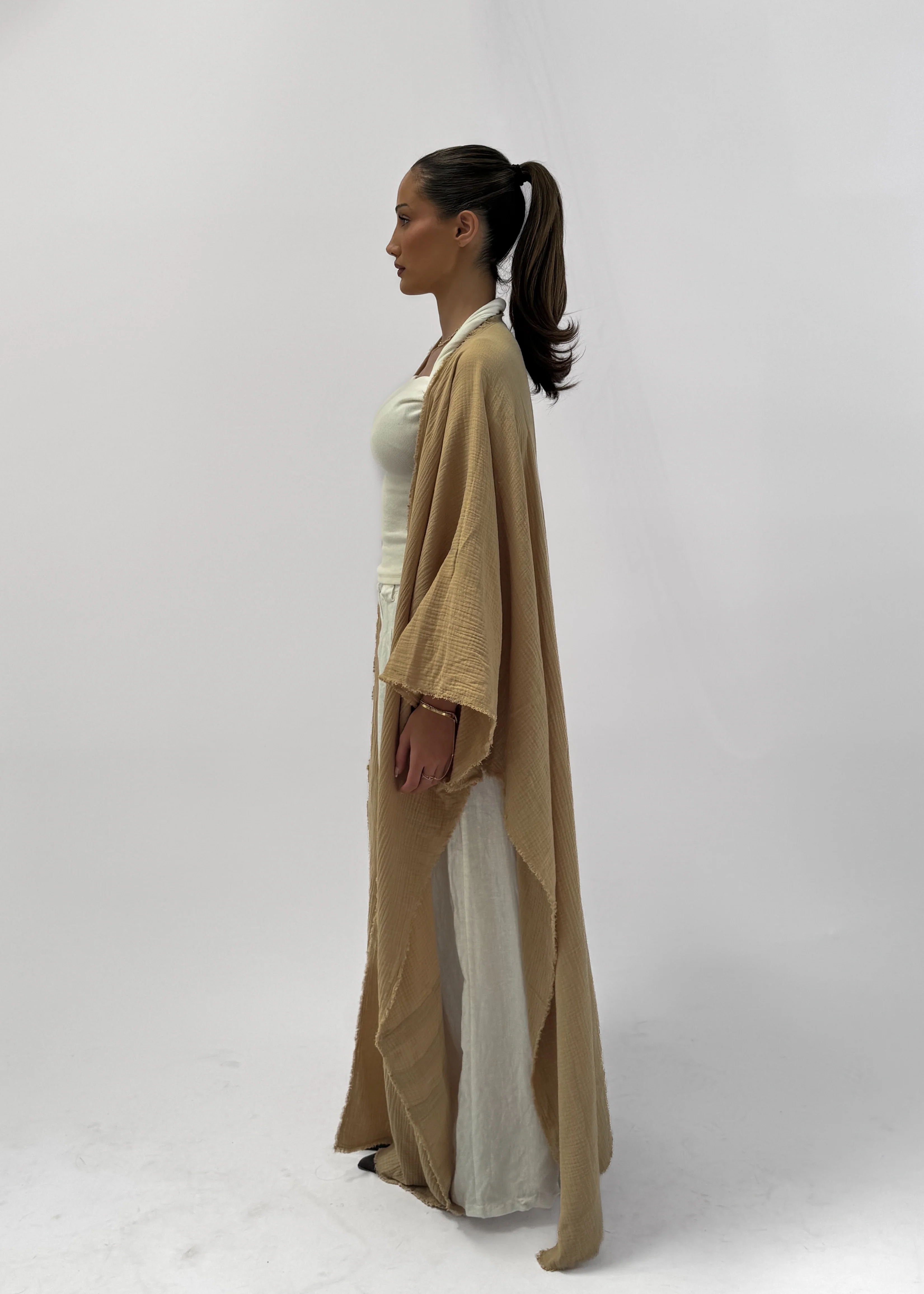 OCEANO COTTON KIMONO - MARIGOLD - Image 5